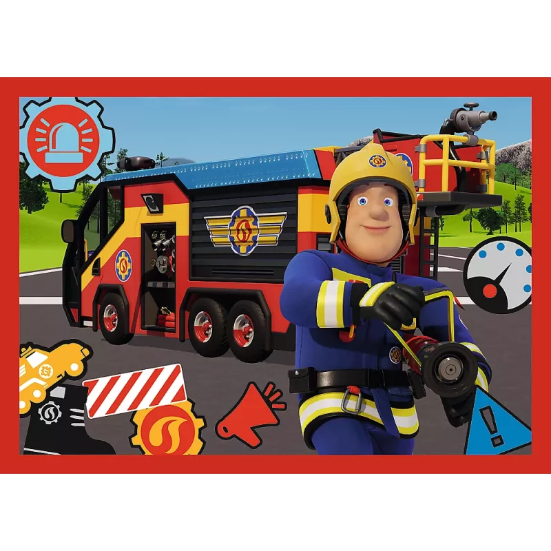 TREFL PUZZLE 4 v 1 - Dobrodružstvá hasiča Sama