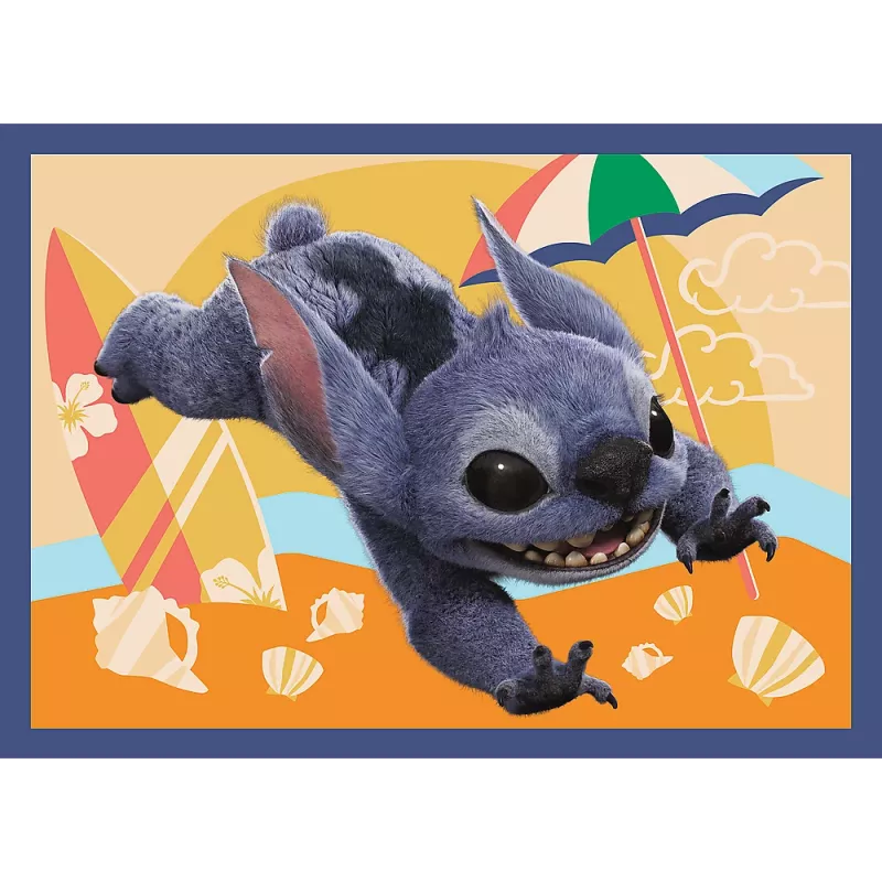 TREFL PUZZLE 4 v 1 – Havajská dovolenka – Disney Stitch Trefl 34666