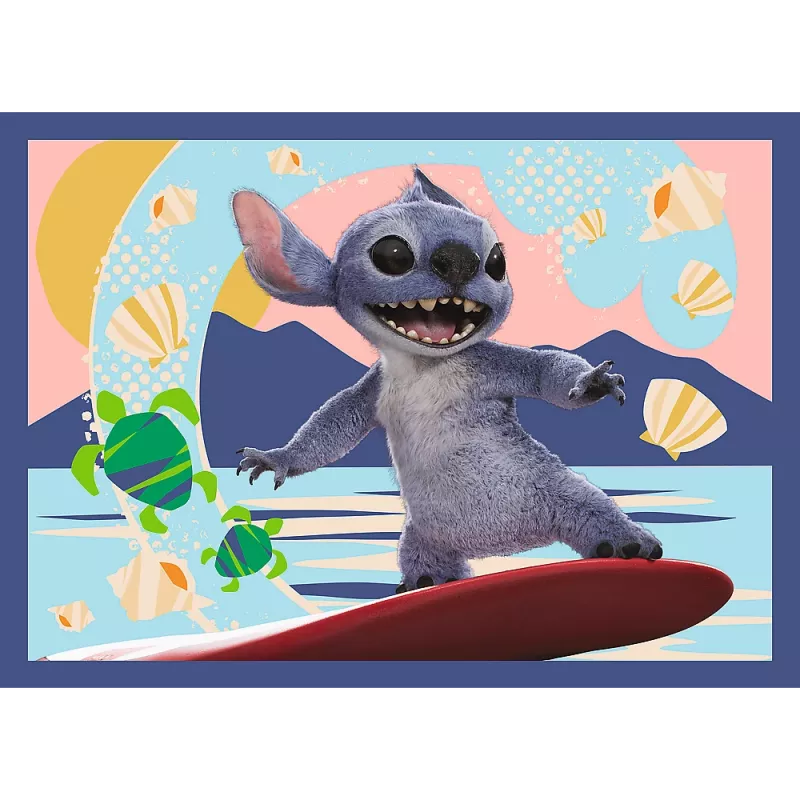 TREFL PUZZLE 4 v 1 – Havajská dovolenka – Disney Stitch Trefl 34666