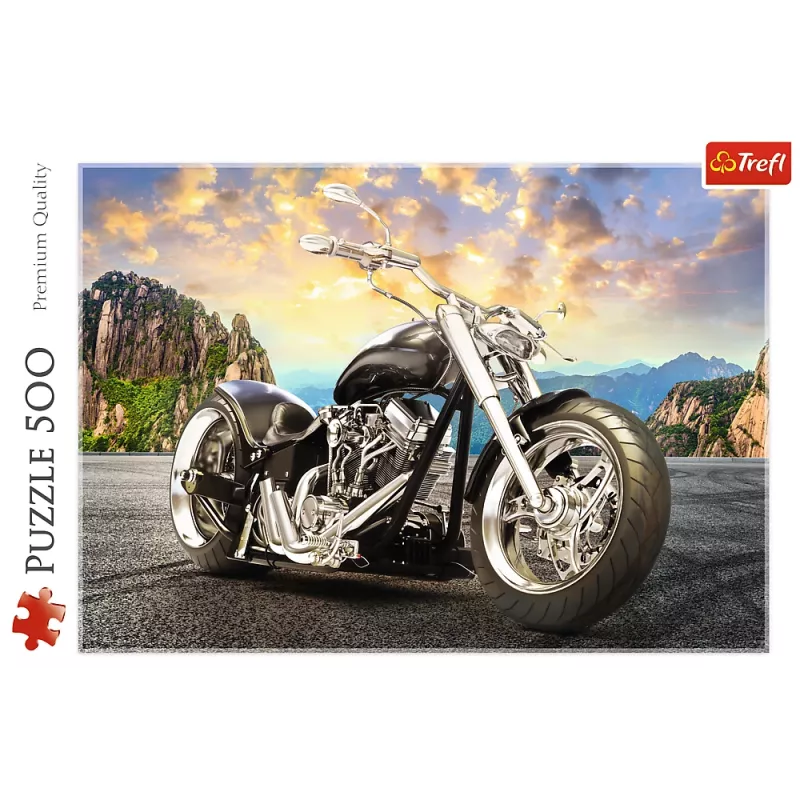 TREFL Puzzle 500 dielikov Čierna motorka