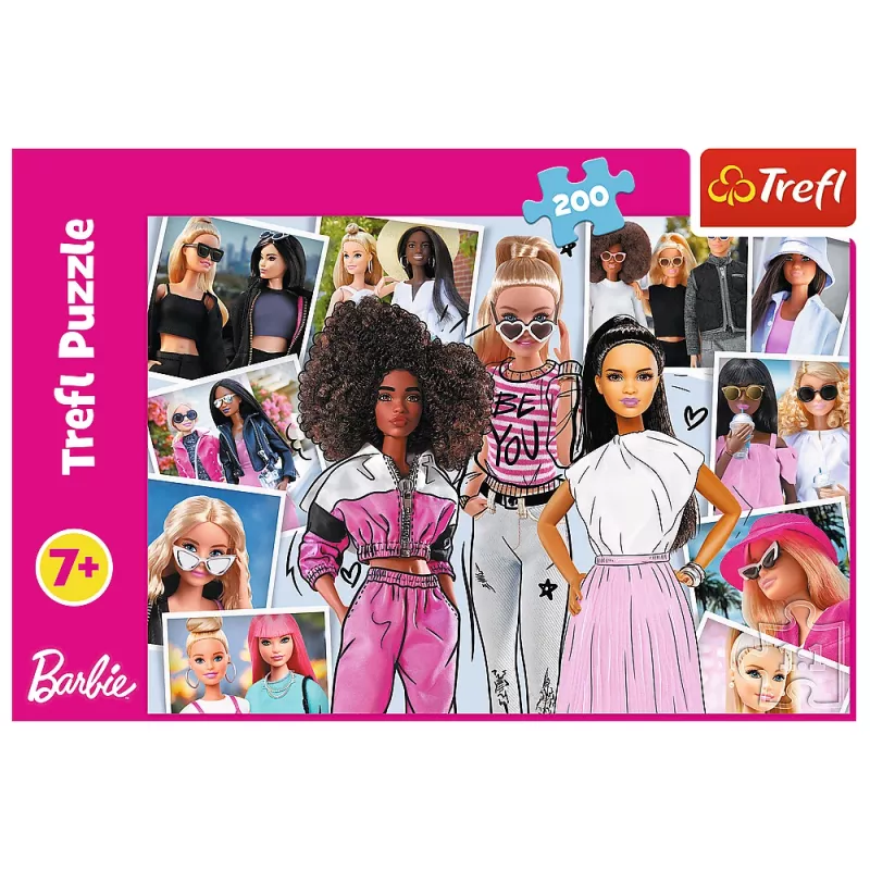 TREFL PUZZLE Puzzle - 200 - Vo svete Barbie Trefl 13301