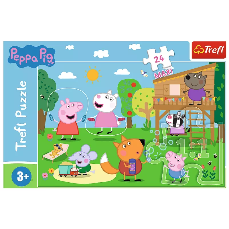 TREFL PUZZLE Puzzle - 24 Maxi - Zábava na lúke - Peppa Pig 14342