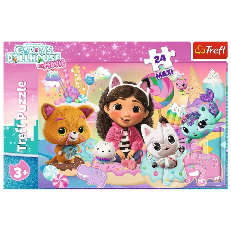 TREFL PUZZLE Puzzle – 24 Maxi – Svet mačiek Gabby – Trefl 14381