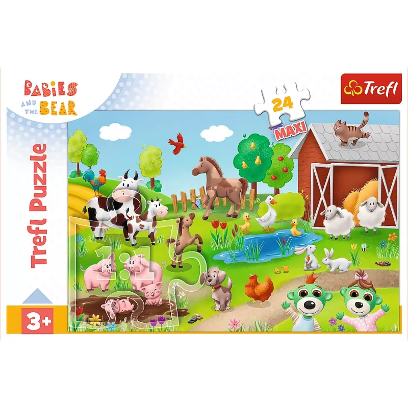 TREFL PUZZLE Puzzle 24 Maxi – Malí a zvieratká – Trefl 14372