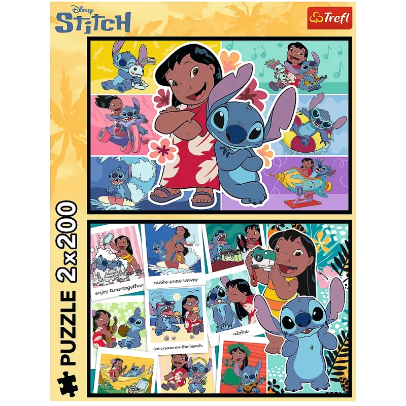 TREFL PUZZLE Puzzle - 2x200 - Stitchov veselý život - Disney Lilo and Stitch 13334