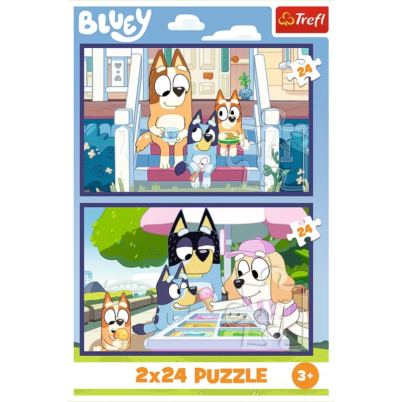TREFL PUZZLE Puzzle 2x24 Veselá Bluey BBC Bluey Trefl 34446