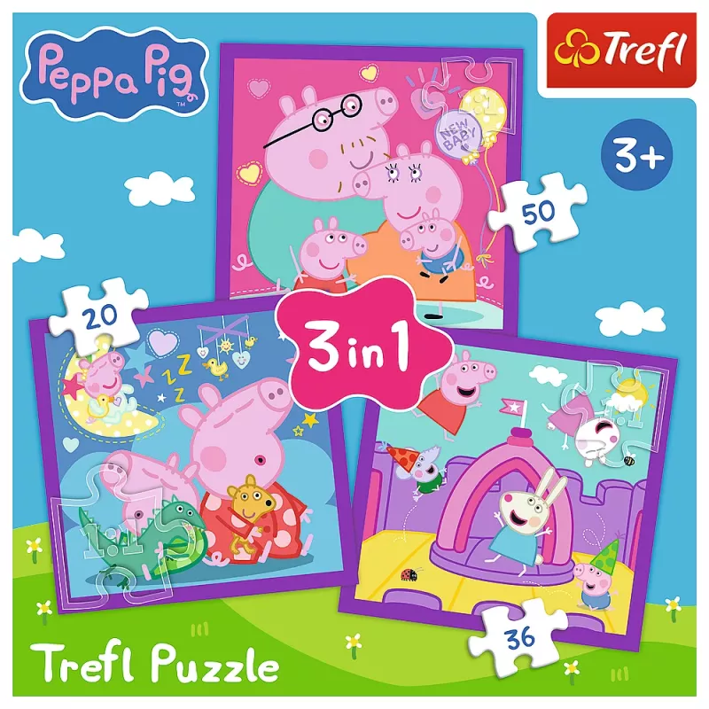 TREFL PUZZLE Puzzle - 3 v 1 - Peppa Pig's Habits Trefl 34893