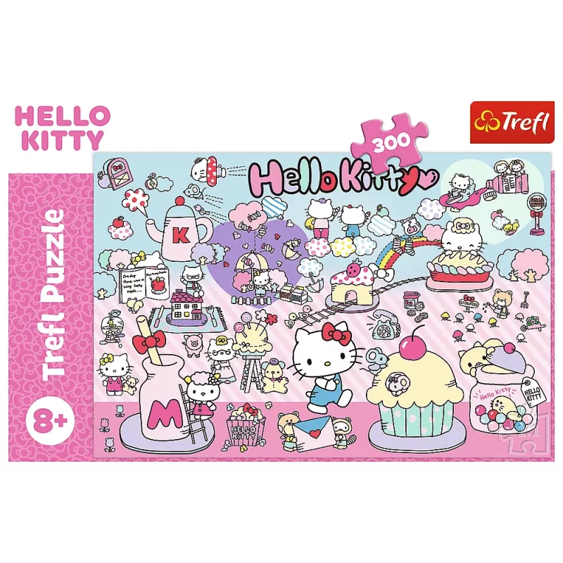 TREFL PUZZLE Puzzle – 300 dielikov – Objav svet Hello Kitty – Hello Kitty Trefl 23031