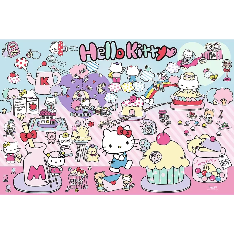 TREFL PUZZLE Puzzle – 300 dielikov – Objav svet Hello Kitty – Hello Kitty Trefl 23031