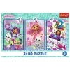 TREFL PUZZLE Puzzle 3x80 - Farebné dni Gabby Trefl 34882