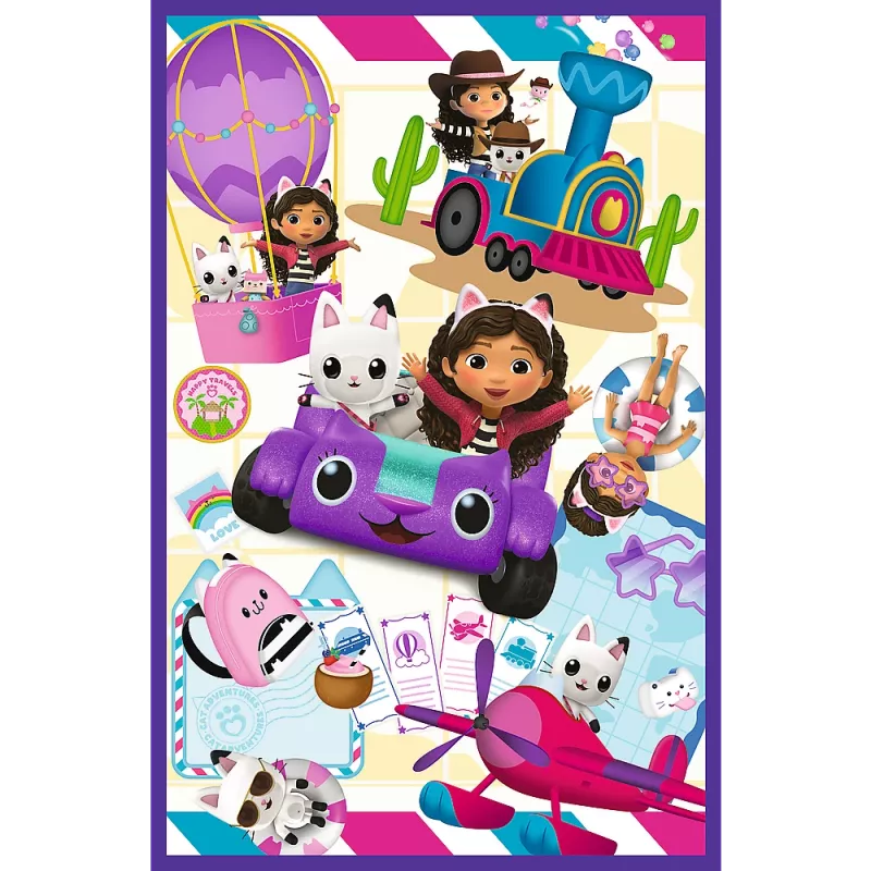 TREFL PUZZLE Puzzle 3x80 - Farebné dni Gabby Trefl 34882