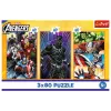 TREFL PUZZLE Puzzle - 3x80 - Dni plné akcie - Disney Marvel The Avengers Trefl 34883