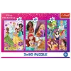 TREFL PUZZLE Puzzle - 3x80 - Princezné kamarátky - Disney Princess Trefl 34884