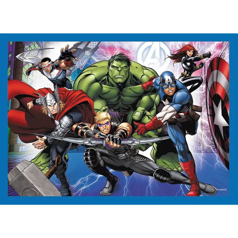 TREFL PUZZLE Puzzle 4 v 1 Odvážni Avengers 26006