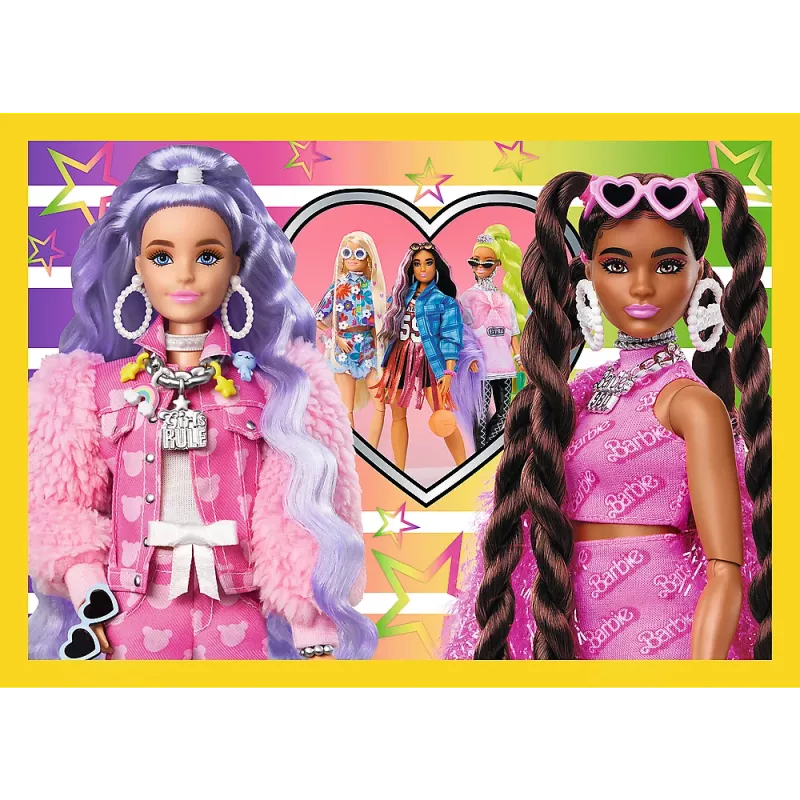 TREFL PUZZLE Puzzle - 4 v 1 - Šťastný svet Barbie Trefl 34626