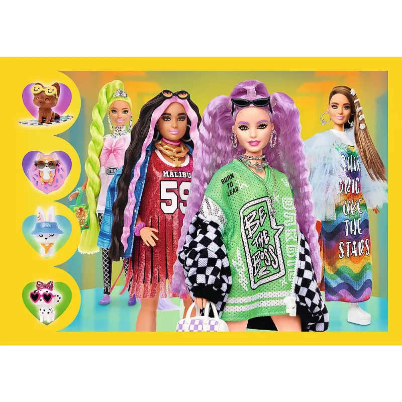 TREFL PUZZLE Puzzle - 4 v 1 - Šťastný svet Barbie Trefl 34626