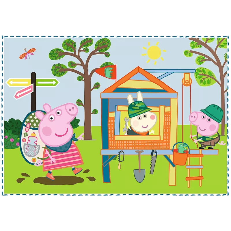 TREFL PUZZLE Puzzle 4v1 Spomienky na prázdniny Peppa Pig 34359