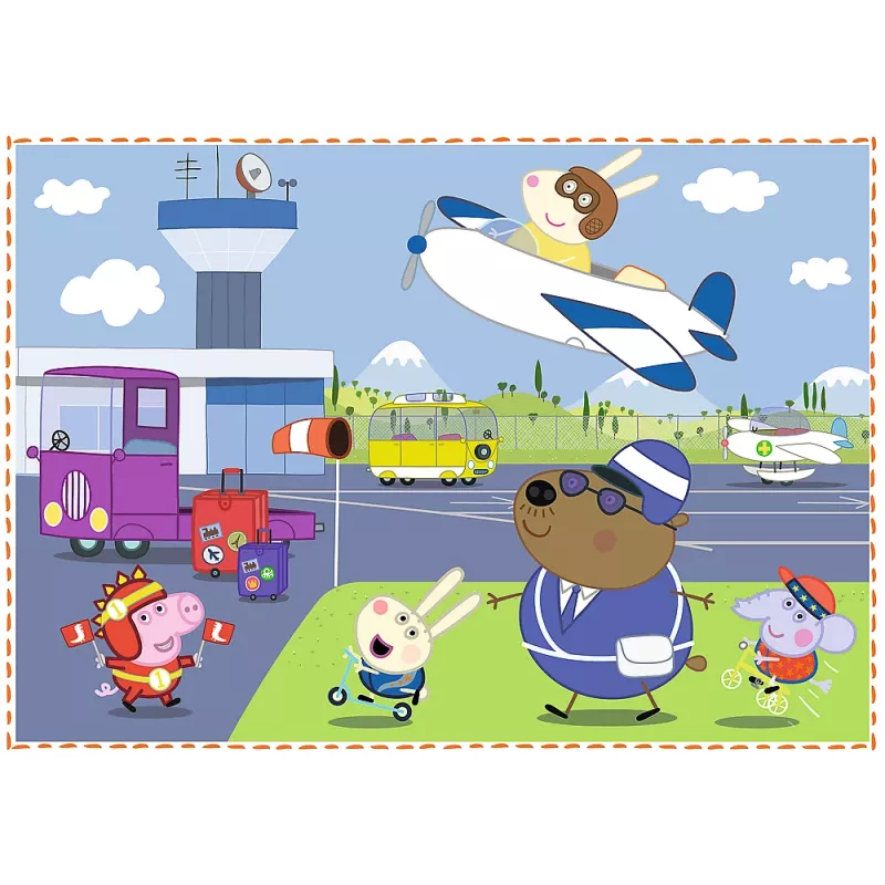 TREFL PUZZLE Puzzle 4v1 Spomienky na prázdniny Peppa Pig 34359