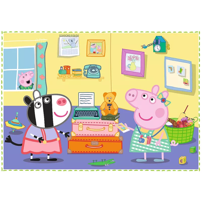 TREFL PUZZLE Puzzle 4v1 Spomienky na prázdniny Peppa Pig 34359