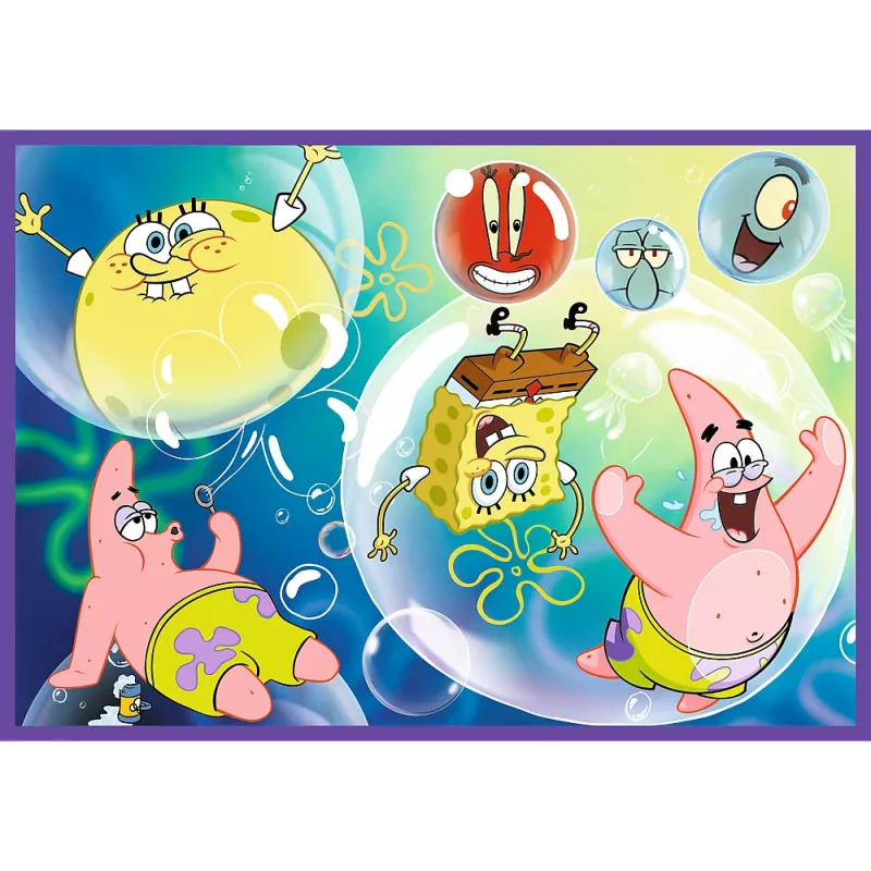 TREFL PUZZLE Puzzle - 4x250 - Bláznivý svet SpongeBoba Trefl 13342