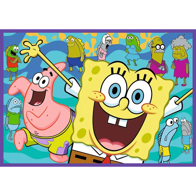 TREFL PUZZLE Puzzle - 4x250 - Bláznivý svet SpongeBoba Trefl 13342