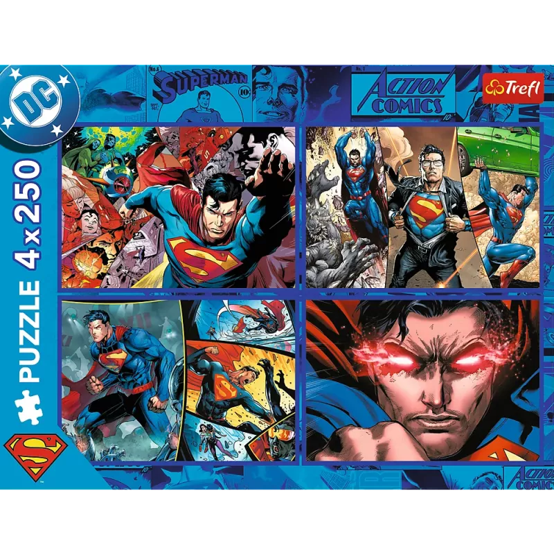 TREFL PUZZLE Puzzle - 4x250 - Supermanova odvaha - Warner Superman Trefl 13340
