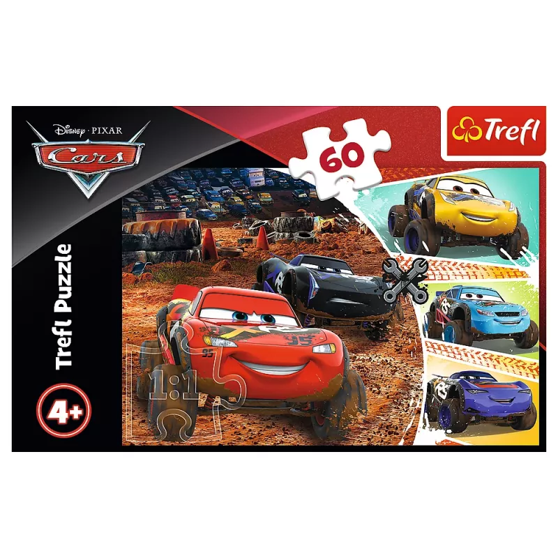 TREFL PUZZLE Puzzle – 60 – Blesk McQueen s priateľmi – Disney Cars 3 17327