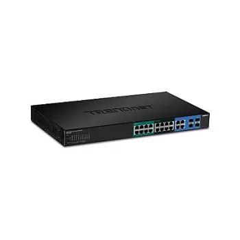TRENDnet TPE-204US 20-portový Gigabit Web Smart UPoE switch, 370W PoE rozpočet, 8 UPoE portov, 19 palcová rackmontáž