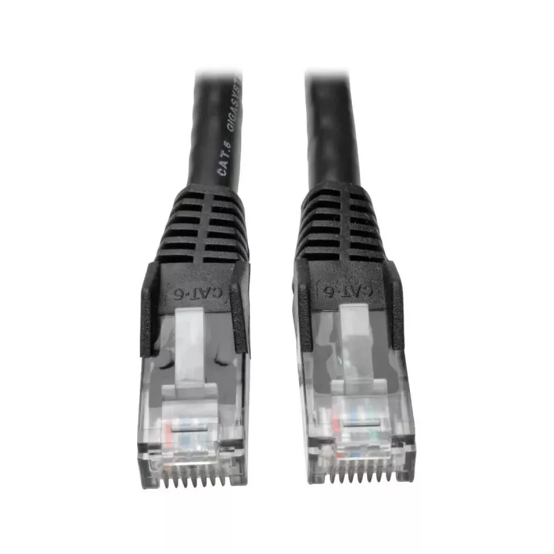 Tripp 15ft Cat6 gigabitový snagless molded patch kábel RJ45 M/M čierny