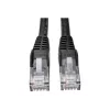 Tripp 15ft Cat6 gigabitový snagless molded patch kábel RJ45 M/M čierny