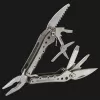 True Utility Minimulti 10-in-1 vreckový multitool s kliešťami, nožom, pílkou, skrutkovačmi, otváračom na fľaše, očkom na kľúčenku, strieborný