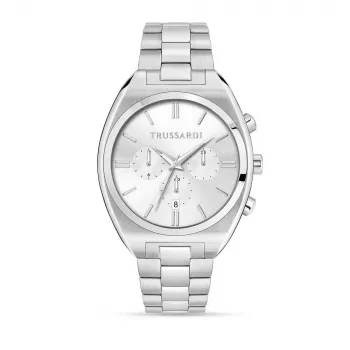 Trussardi pánske quartz hodinky R2453159003 44 mm modrý ciferník nerezová oceľ