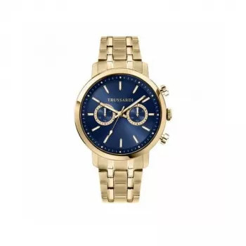 Trussardi pánske hodinky R2453147002 43mm modrý ciferník kožený remienok