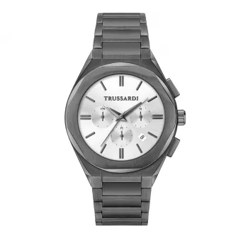 Trussardi pánske hodinky R2453156003 44mm modrý ciferník kožený remienok