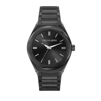 Trussardi pánske hodinky R2453156005 42mm modrý ciferník kožený remienok