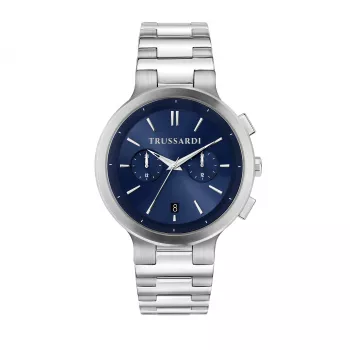 Trussardi pánske hodinky R2453164004 43mm nerez modrý ciferník