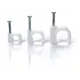 TRYTYT FLOP-O7 okrúhla káblová svorka s klincom, 7 mm, biela, 100 kusov