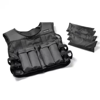 Tunturi Nastaviteľná váhová vesta 10 kg (Čierna, Unisex)