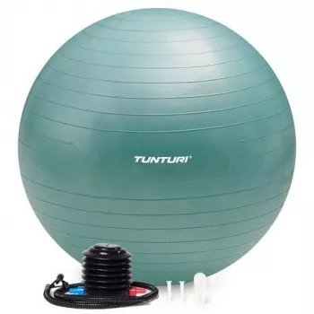 Tunturi gymnastická lopta s pumpou, 90 cm, Anti-Burst, petrolejová