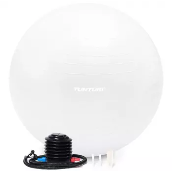 Tunturi Gymball 65 cm Anti-Burst gymnastická lopta - off-white s ručnou pumpou