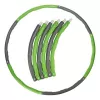 Tunturi hula hoop skladacia fitness obruč - 100 cm, 1,2 kg, sivá/zelená