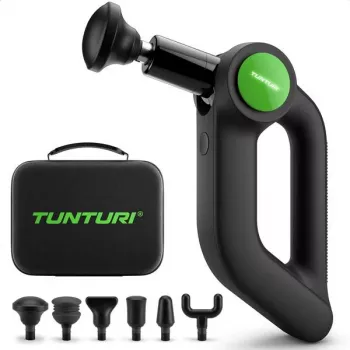 Tunturi MG70 Massage Gun Pro - perkusné masážne zariadenie, 20 rýchlostí, 6 nástavcov, batéria 2500mAh