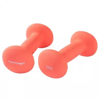 Tunturi neoprénové jednoručky 2 kg pár červená