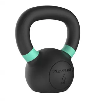Tunturi Platinum 6kg liatinová kettlebell – práškovaná s ergonomickou rukoväťou