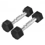 Tunturi Platinum Hex Rubber jednoručka, 1kg, pár