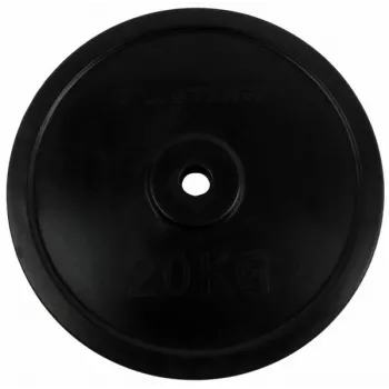 Tunturi gumený kotúč 20 kg – čierna gumená liatinová platňa (jednotlivo, 30 mm otvor)