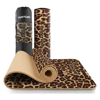 Tunturi Jógová podložka 8 mm leopardí vzor