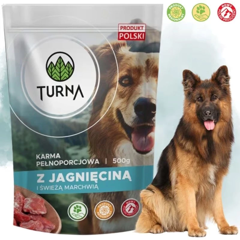 TURNA mokré krmivo pre psy s jahňacinou – 500 g konzerva