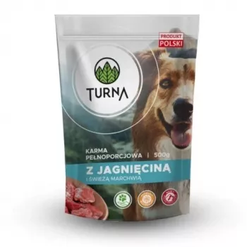 TURNA mokré krmivo pre psy s jahňacinou – 500 g konzerva