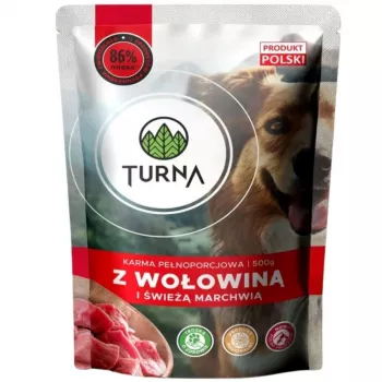 TURNA s hovädzím mäsom mokré krmivo pre psov 500 g
